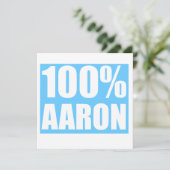 Aaron Name Einladung (Stehend Vorderseite)