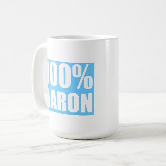 Aaron Name Kaffeetasse (Vorderseite Links)