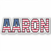 Aaron Name Vorname USA Sticker Stickerset (Vorderseite)
