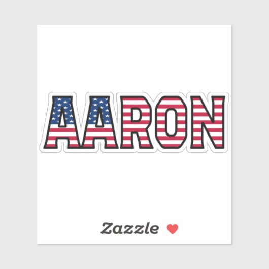 Aaron Name Vorname USA Sticker Stickerset (Blatt)