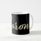 Aaron Name whitegold Tasse Teetasse Kaffeetasse (VorderseiteRechts)