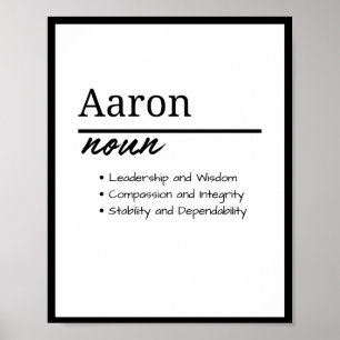 Aaron, Personalisierte Bezeichnung für Junge Poster