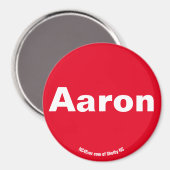 Aaron Red Magnet (Vorderseite/Rückseite)