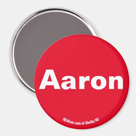 Aaron Red Magnet (Vorderseite/Rückseite)
