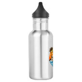 Aaron Retro-Sonnenuntergangs-Name-Design Edelstahlflasche (Links)