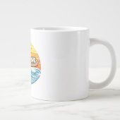 Aaron Retro-Sonnenuntergangs-Name-Design Jumbo-Tasse (Rechts)