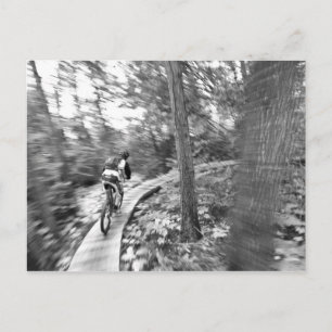 Aaron Rodgers Mountainbike auf der Treppe zum Postkarte