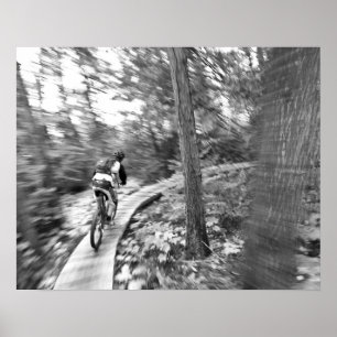 Aaron Rodgers Mountainbiken auf der Treppe zum Poster