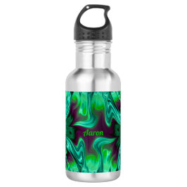 AARON ~ Shades Green and Lila Water Bottle Edelstahlflasche