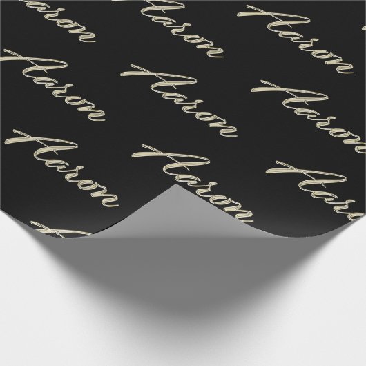 Aaron Vorname Name edles Geschenkpapier Papier (Ecke)