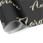 Aaron Vorname Name edles Geschenkpapier Papier (Rolleneckpunkt)