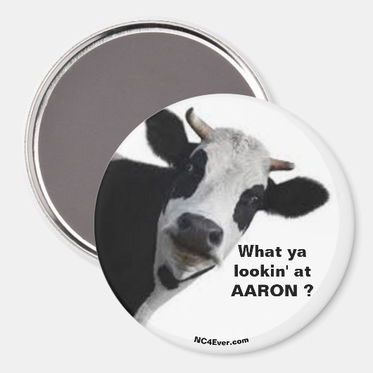 AARON Was siehst du dir an? Ein lustiger Magnet? Magnet (Vorderseite/Rückseite)