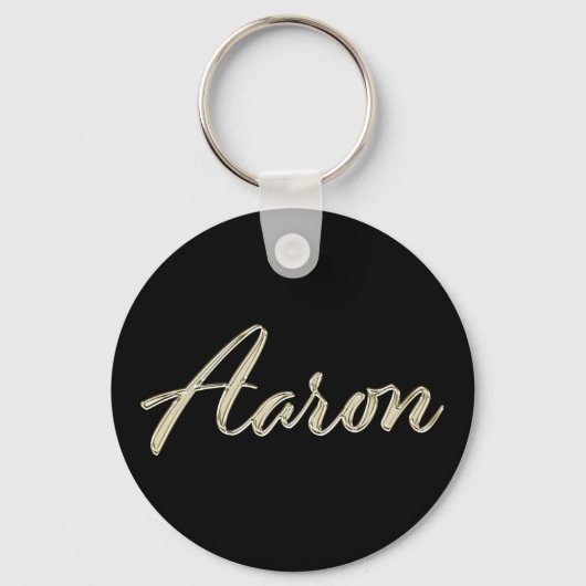 Aaron weiß-Button-Schlüsselger Schlüsselanhänger (Vorderseite)