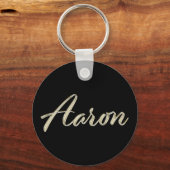 Aaron weiß-Button-Schlüsselger Schlüsselanhänger (Vorderseite)