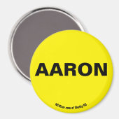 AARON Yellow Magnet (Vorderseite/Rückseite)