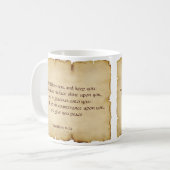 Aaronic, das Hebräer segnet Kaffeetasse (Vorderseite Links)