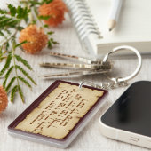 Aaronic, das Hebräer u. Englisch segnet Schlüsselanhänger (Vorderseite rechts)