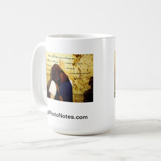 Aaronic Segen-Tasse von IsraelPhotoNotes.com Kaffeetasse (Vorderseite Links)