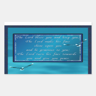 Aaronischer Segen! Rechteckiger Aufkleber