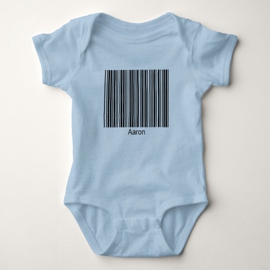 Aaronpersonalisierter Baby Strampler (Vorderseite)