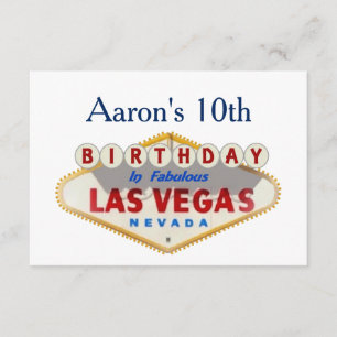 Aarons 10. Las Vegas Geburtstagskarte Karte
