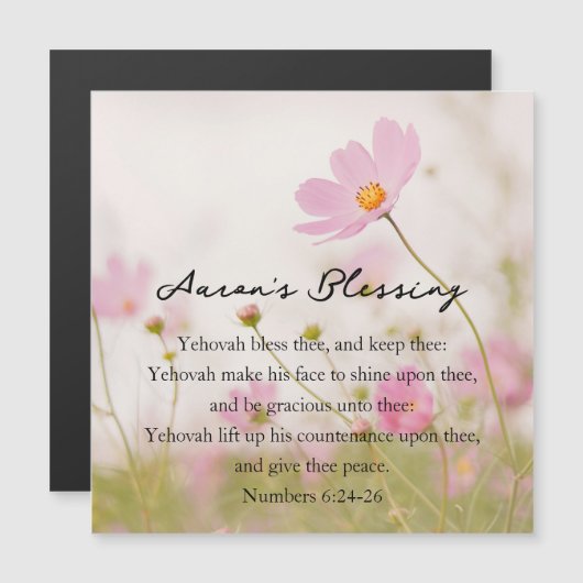 Aarons Segen-Magnet Magnetkarte (Vorne/Hinten)