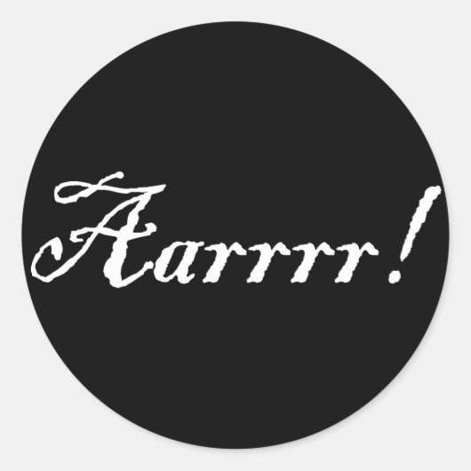 Aarr, Sticker! Runder Aufkleber (Vorderseite)