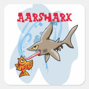 Aarshark Quadratischer Aufkleber