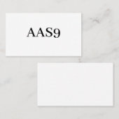 AAS9 VISITENKARTE (Vorne/Hinten)