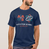 Aas + März für Wissenschaft; Marine-Blau T-Shirt (Vorderseite)