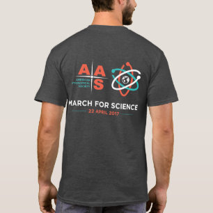 Aas + März für Wissenschaft; Rückseite, koksgra T-Shirt