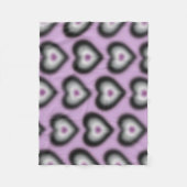 Aasexuelle Flaggenfarben auf einem verschwommenen  Fleecedecke (Vorderseite)