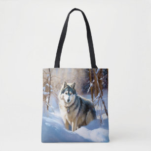Aaskan Malamute Lass es schneien Weihnachten Tasche