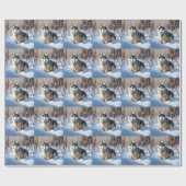 Aaskan Malamute Let It Snow Weihnachten Geschenkpapier (Flach)