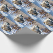 Aaskan Malamute Let It Snow Weihnachten Geschenkpapier (Ecke)