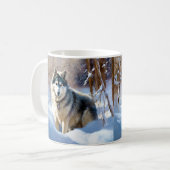 Aaskan Malamute Let It Snow Weihnachten Kaffeetasse (Vorderseite Links)