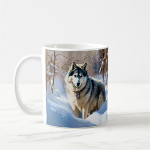 Aaskan Malamute Let It Snow Weihnachten Kaffeetasse