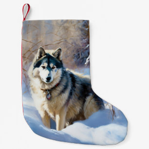Aaskan Malamute Let It Snow Weihnachten Kleiner Weihnachtsstrumpf