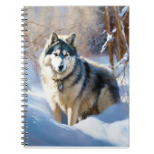Aaskan Malamute Let It Snow Weihnachten Notizblock (Vorderseite)