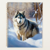 Aaskan Malamute Let It Snow Weihnachten Planer (Vorderseite)