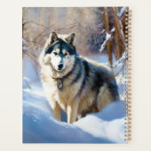 Aaskan Malamute Let It Snow Weihnachten Planer (Rückseite)