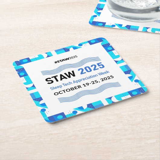 AAST 2025 STAW Coaster Rechteckiger Pappuntersetzer (angewinkelt)