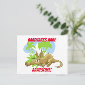 Aawesome caartoon aardvark postkarte (Stehend Vorderseite)