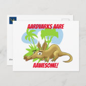 Aawesome caartoon aardvark postkarte (Vorne/Hinten)
