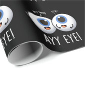 Aay Eye Funny AI Pun Dark BG Geschenkpapier (Rolleneckpunkt)