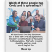 Aaymptomatischer Vinyl-Aufkleber Aufkleber (Vorderseite)