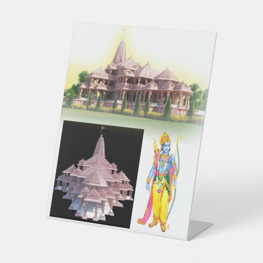 aayodhya originale Lord rama temple view Sockelschild (Vorderseite)