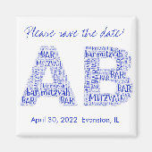 AB 091db5 Monogramm Magnet (Vorne)