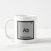 Ab - Abkürzung Funny Chemistry Element Symbol Kaffeetasse (Links)