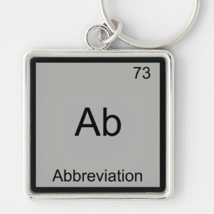 Ab - Abkürzung Lustiges Chemie-Element-Symbol Schlüsselanhänger